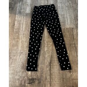 Cat and Jack Girls Black White Polka Dot Leggings Size 10 12‎